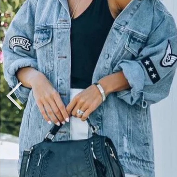 Oversized jean jacket size M - Picture 3 of 5